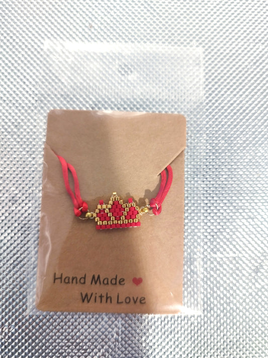 Couronne Rouge Bracelet