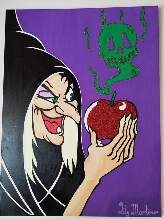 Blanche neige "Pomme empoisonnée" Tableau 80x60