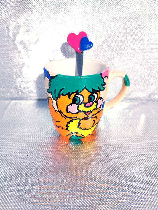 Popples2 Ensemble Tasse et sa Cuillère petits coeurs