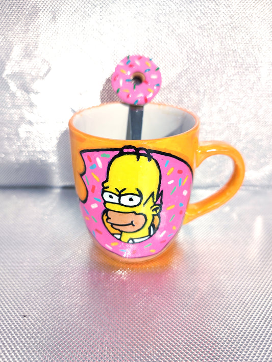 Omer Ensemble Tasse et sa petite cuillère Donuts